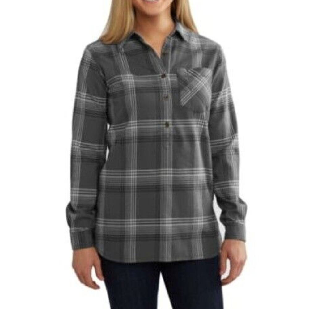 Carhartt Womens Farwell Plaid Flannel Shirt Size S Gorpcore Granola Girl Outdoor